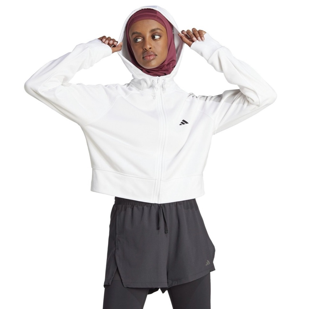 Adidas Women’s Game & Go Full Zip Hoodie. Size L. Never worn.